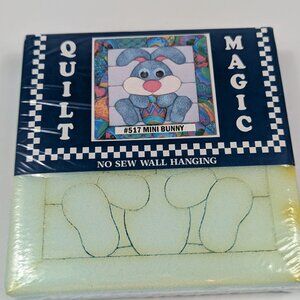 Vintage Quilt Magic No Sew Wall Hanging Kit #517 Mini Bunny New & Sealed